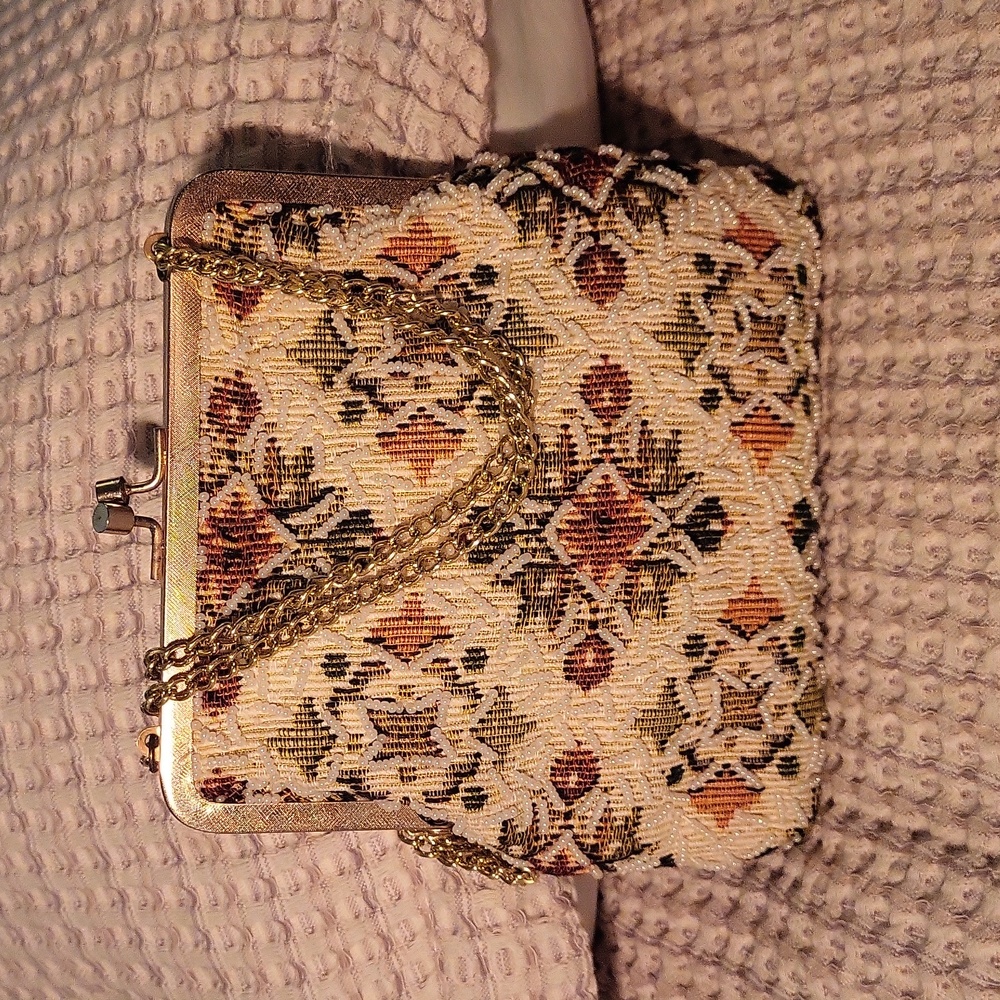 Vintage Beaded Kisslock Bag JT